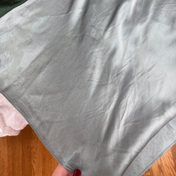 NAP Scoop Neck Artistic Silk Dress, Blue & Green - Picture 8 of 9